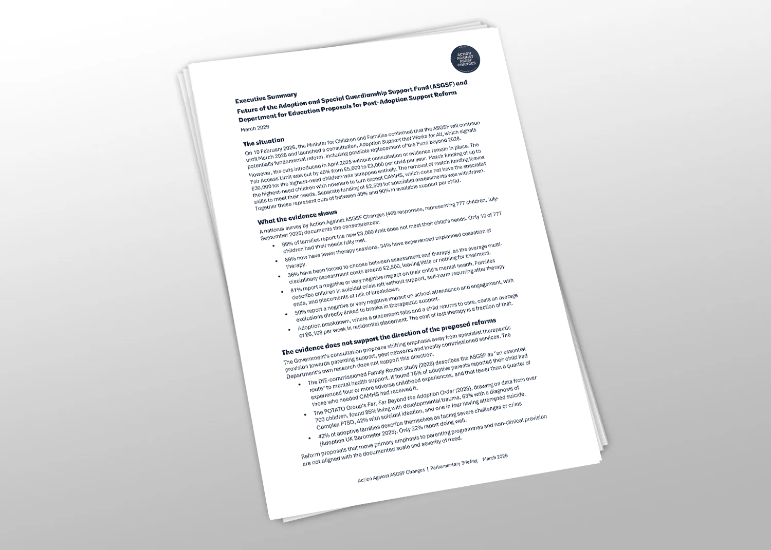 Parliamentary Briefing, March 2026